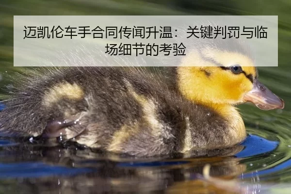 迈凯伦车手合同传闻升温：关键判罚与临场细节的考验